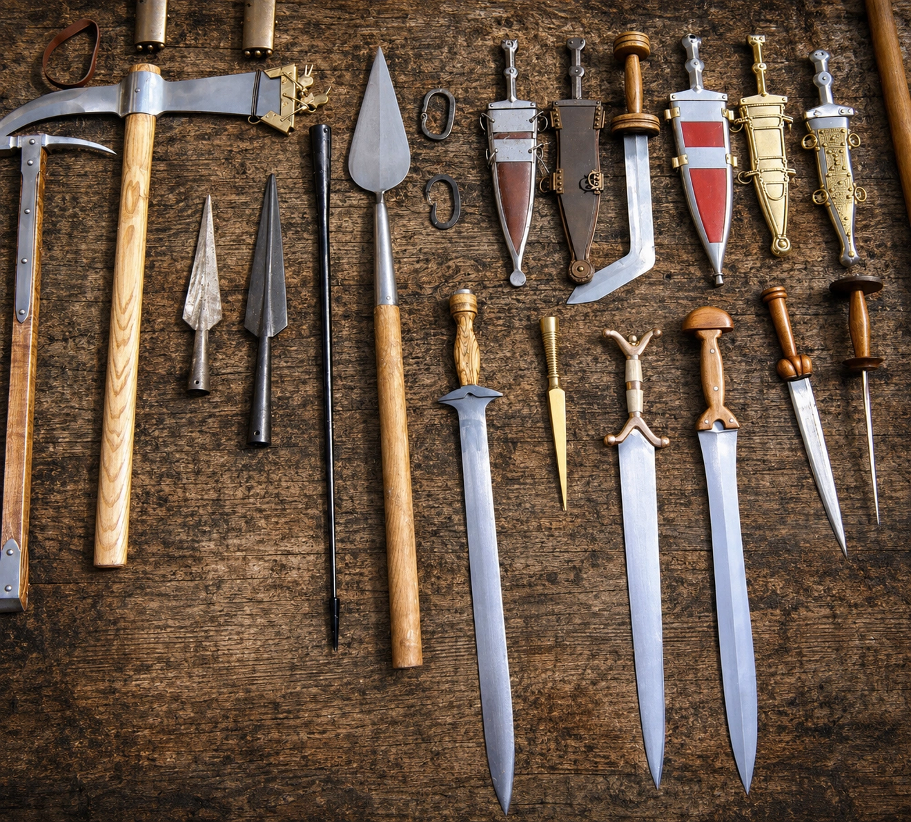 Rangarsons-Film-Production-Supplier-chainmail-sword-armour-shield-weapons-tools-weapon-rack