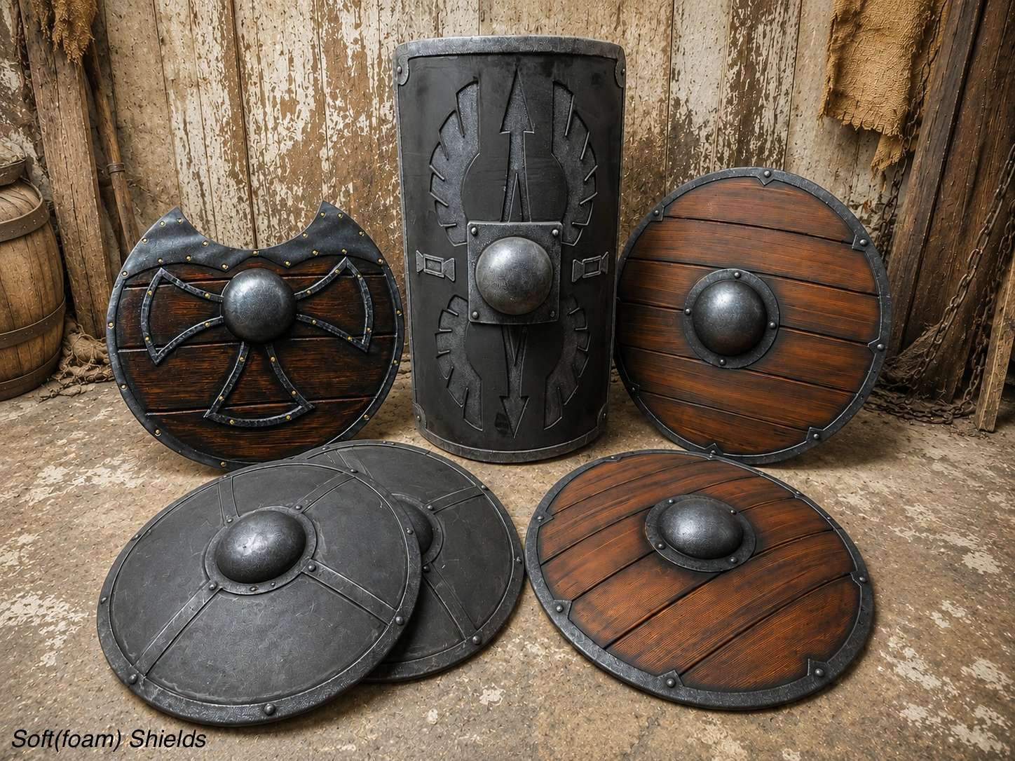 Rangarsons-Film-Production-Supplier-chainmail-sword-armour-shield-weapons-tools-weapon-rack