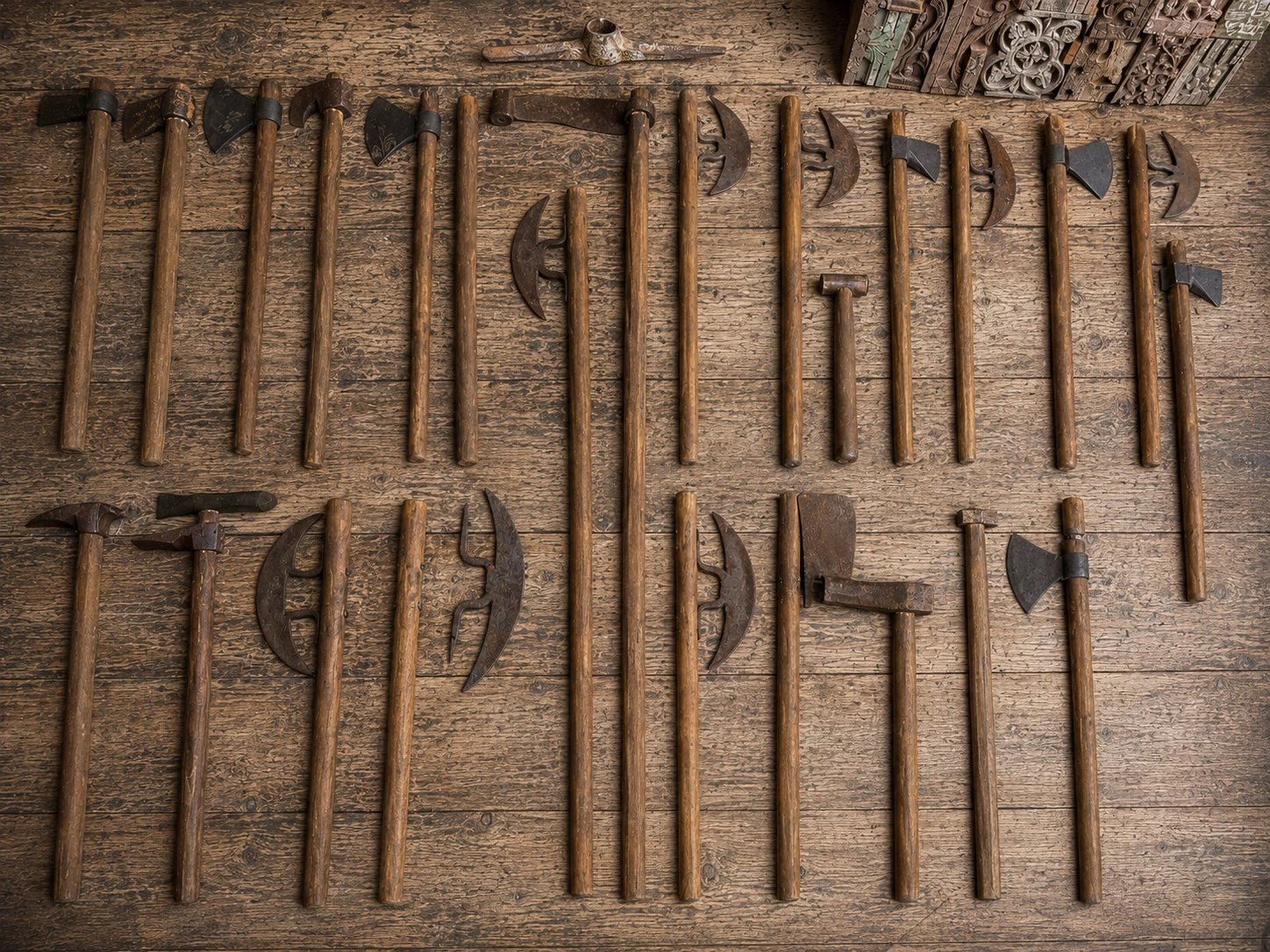 Rangarsons-Film-Production-Supplier-chainmail-sword-armour-shield-weapons-tools-weapon-rack
