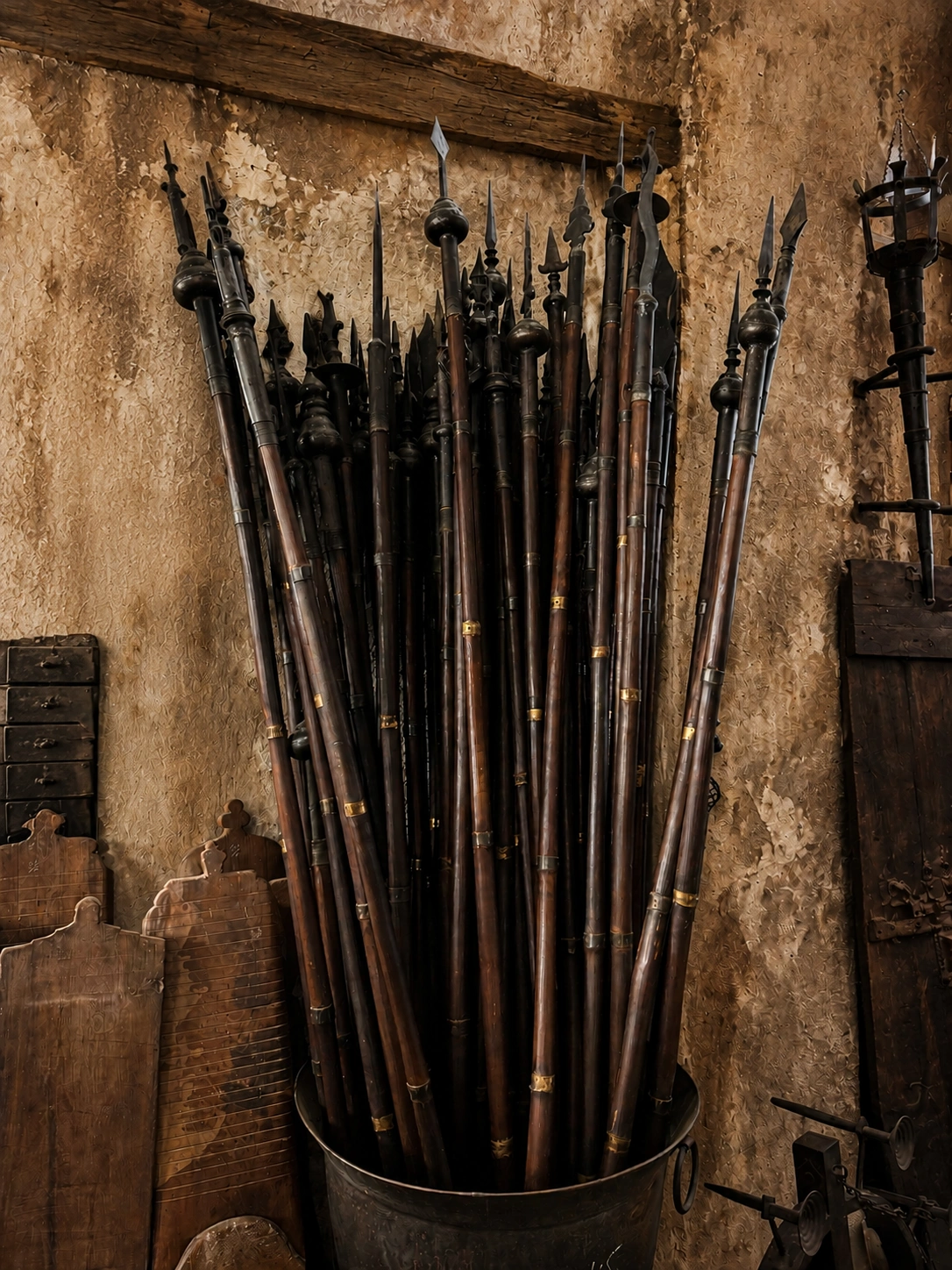 Rangarsons-Film-Production-Supplier-chainmail-sword-armour-shield-weapons-tools-weapon-rack